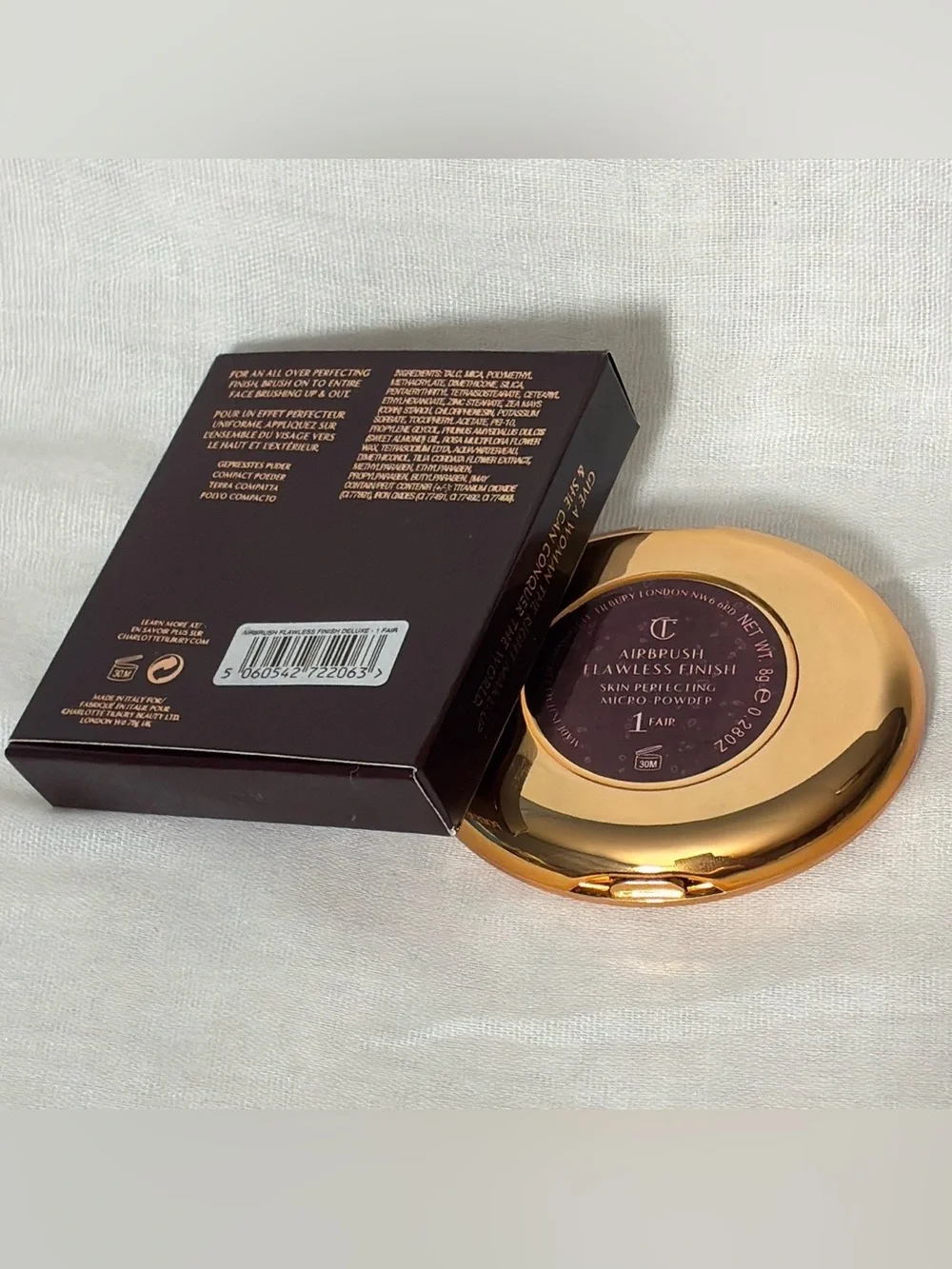 Charlotte Tilbury Airbrush Flawless Finish Setting Powder: 1 Fair Full Size BNIB